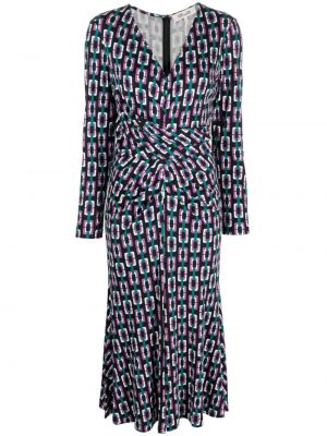 Koktejlkové šaty s potlačou Dvf Diane Von Furstenberg