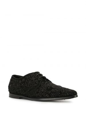 Siuvinėtos derby batai Dolce & Gabbana juoda