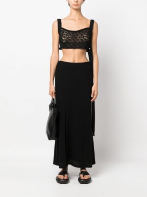 Černé bavlněné sukně Yohji Yamamoto