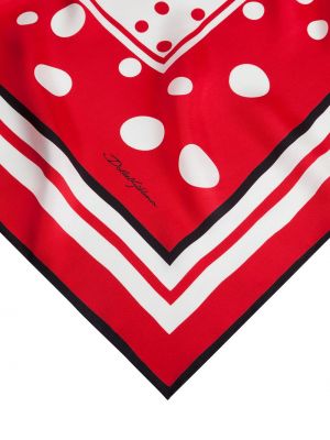 Pañuelo con lunares con estampado Dolce & Gabbana rojo
