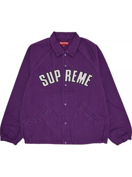 Джинсовая куртка Supreme фиолетовая