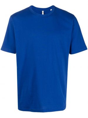 Kokvilnas t-krekls ar apaļu kakla izgriezumu Sunflower zils