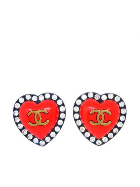 Σκουλαρίκια με κλιπ με μοτίβο καρδιά Chanel Pre-owned