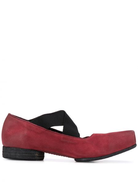 Ниски обувки с квадратен връх Uma Wang червено