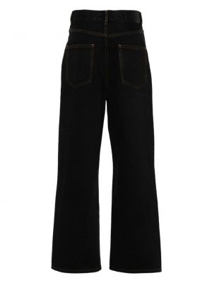 Jeansy bawełniane relaxed fit Wardrobe.nyc czarne