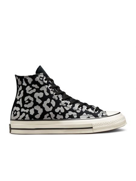 Леопардовые кроссовки с принтом Converse черные