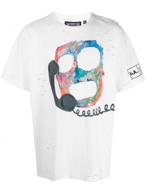 T-shirt con stampa Haculla bianco