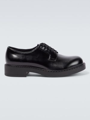 Zapatos derby de cuero Prada negro