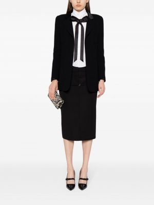 Woll blazer mit schleife Chanel Pre-owned schwarz