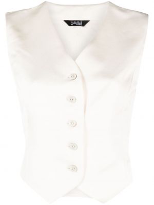 Bavlněná hedvábná vesta bez rukávů 1309 Studios bílá