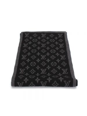 Czarna szal wełniana Louis Vuitton Vintage