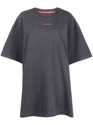 Tricou din bumbac de culoare solidă cu imagine Monochrome