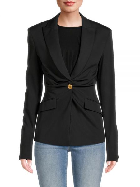 Шелковый пиджак Versace черный