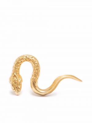 Boucles d'oreilles à boucle plaquées or à motif serpent Emanuele Bicocchi
