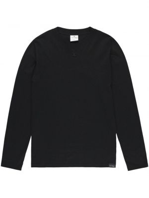 Medvilninis siuvinėtas marškinėliai Courreges juoda