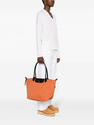 Shopper rankinė Longchamp oranžinė