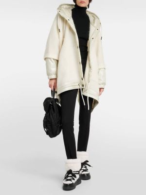 Volnena smučarska jakna Moncler Grenoble bela