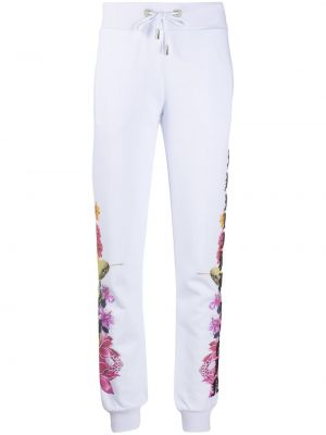 Pantalones de chándal de flores de encaje Philipp Plein blanco