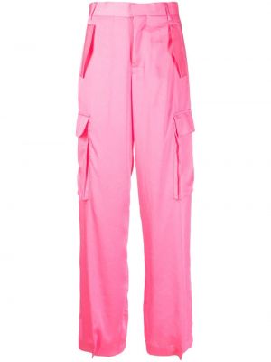 Pantaloni dritti con tasche Laneus rosa