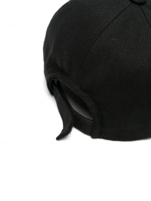 Medvilninis siuvinėtas kepurė su snapeliu Isabel Marant juoda