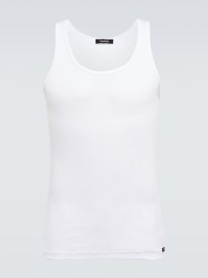 Camiseta de algodón Tom Ford blanco