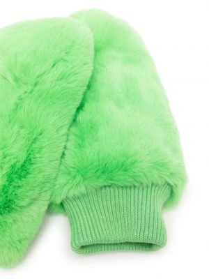 Rękawiczki z futerkiem Jakke zielone