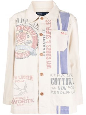 Sako s výšivkou s potlačou Polo Ralph Lauren biela