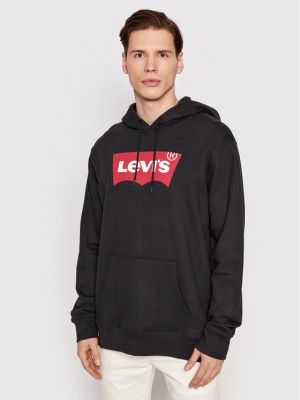 Relaxed fit džemperis su gobtuvu Levi's® juoda
