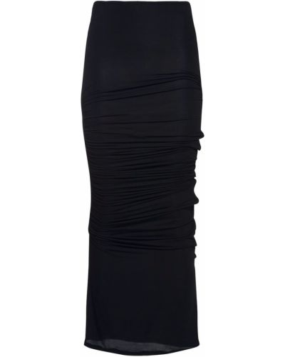 Drapovaný džerzej midi sukňa Versace čierna