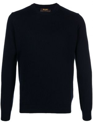 Svileni džemper s okruglim izrezom Moorer plava
