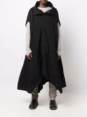 Asimetriškas medvilninis paltas Boris Bidjan Saberi juoda