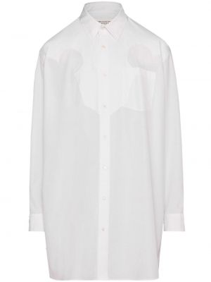 Bombažna mini obleka Maison Margiela bela