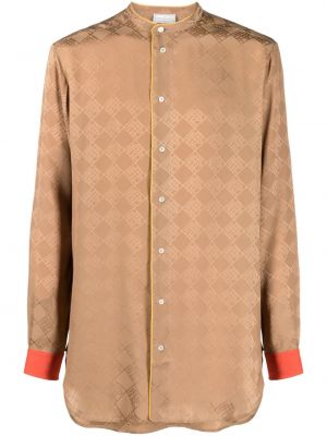 Šilkinė marškiniai Pierre-louis Mascia ruda