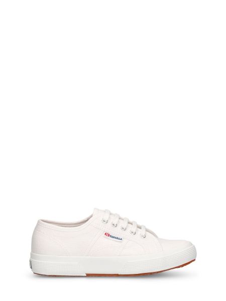 Klassisk canvas sneakers for jenter Superga hvit