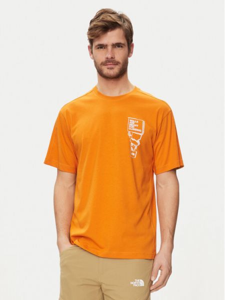 Priliehavé tričko The North Face oranžová