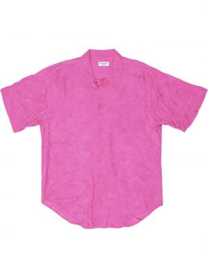 Жакардова риза на цветя Balenciaga розово