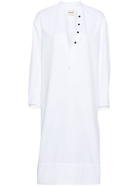 Mini-abito di cotone Khaite bianco