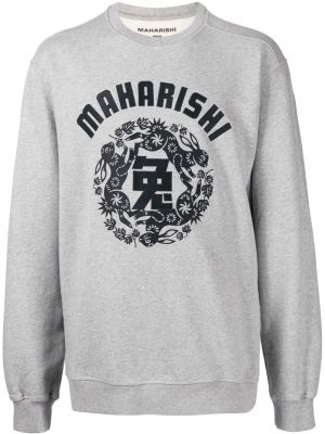 Sweatshirt mit print Maharishi grau
