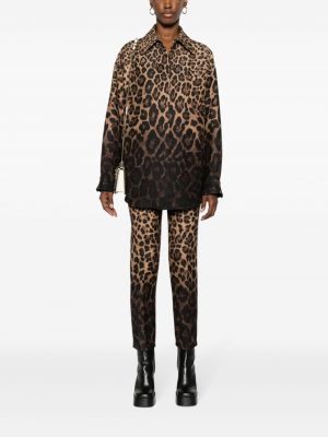 Leopardimustriga mustriline slim fit püksid Valentino Garavani