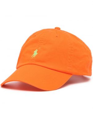 Cap mit stickerei aus baumwoll Polo Ralph Lauren orange