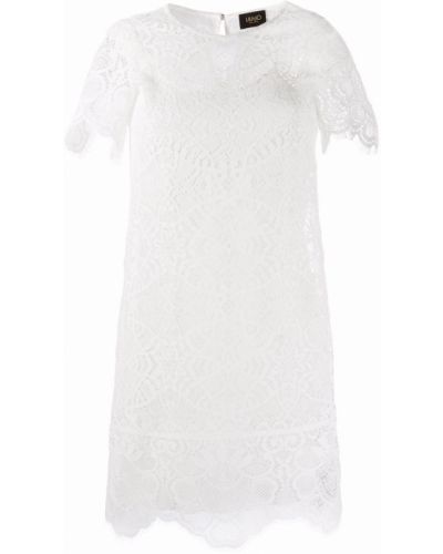 Кружевное ажурное платье на шнуровке Liu Jo, белый