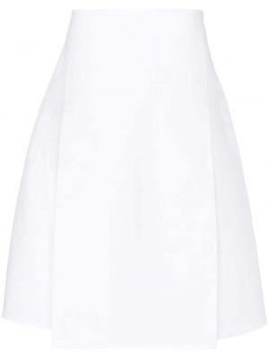 Jupe mi-longue en coton plissé Marni blanc