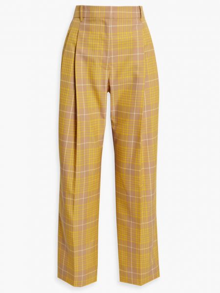 Желтые клетчатые прямые брюки 3.1 Phillip Lim
