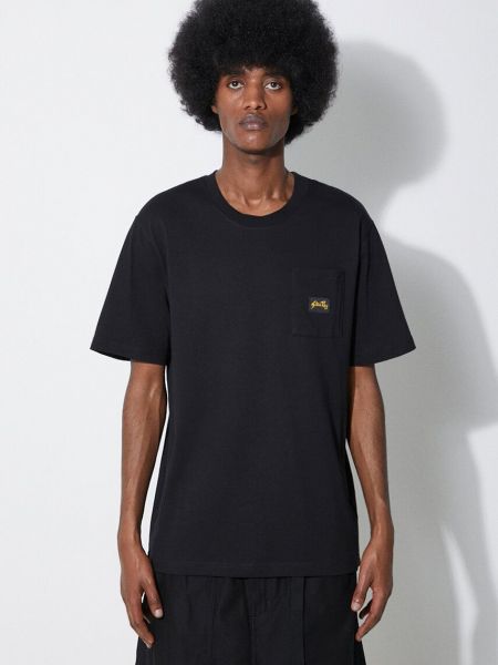 Βαμβακερή μπλούζα με τσέπες Stan Ray μαύρο