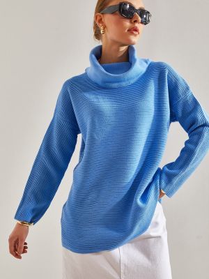 Oversize džemperis ar augstu apkakli Bianco Lucci