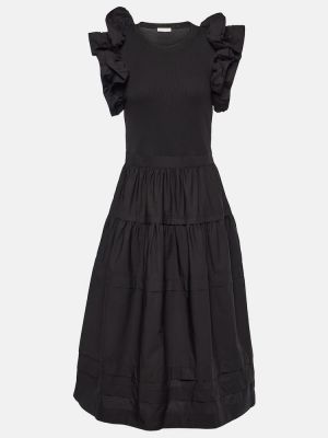 Sukienka midi z falbankami Ulla Johnson czarna