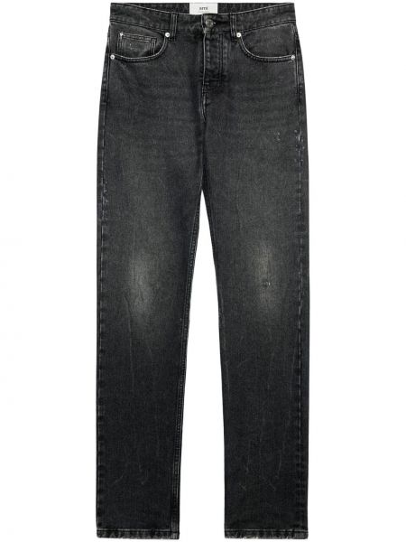 Jeans di cotone Ami Paris nero