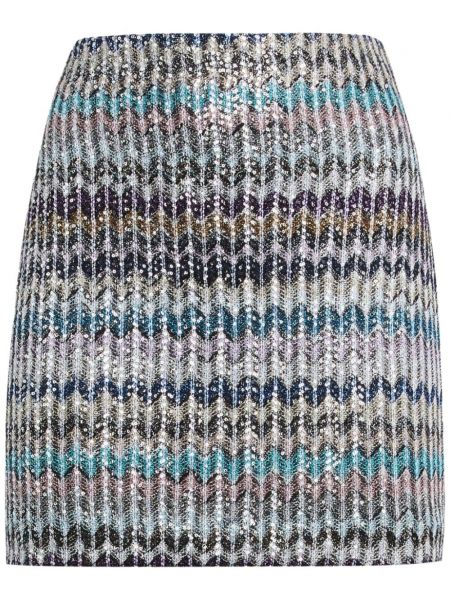 Paljetti mini hame Missoni sininen