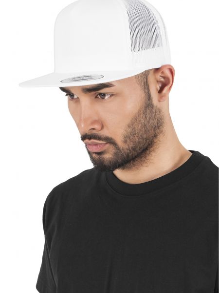 Cappello con visiera classico Flexfit bianco