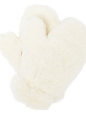 Alpaca silke linned handsker for piger Max Mara Kids hvid